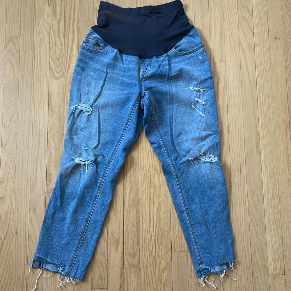 Old Navy Maternity Boyfriend Full Panel Jeans